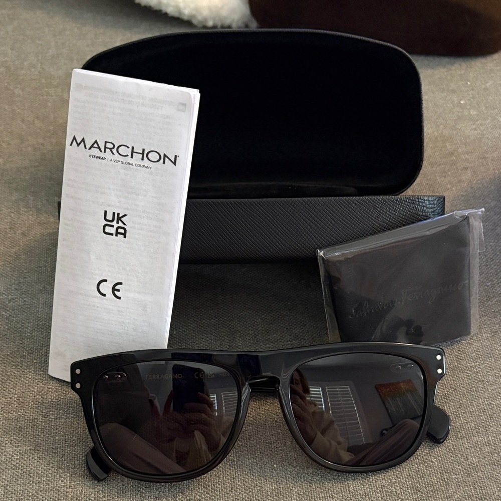 Salvatore Ferragamo Black Sunglasses